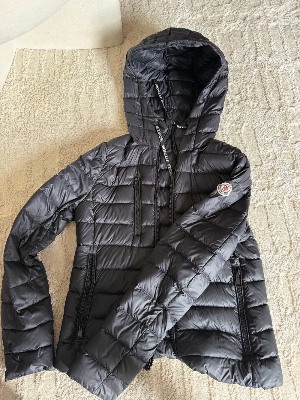 Moncler Women's Black Quilted Hooded Puffer Jacket
